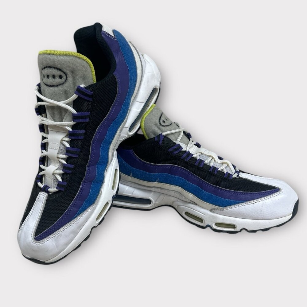 Nike Air Max 95 KAOMOJI White Black Blue DD9600 100 Size 14‎ Big Bubble
